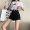 IMG 123 of Denim Shorts Women Summer High Waist Stretchable Hot Pants Hong Kong Vintage Sexy insPants Shorts