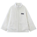Img 5 - Stand Collar Thick Alphabets Jacket Women Loose Korean Petite Sweatshirt