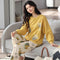 Pajamas Women Cotton Long Sleeved Outdoor Casual Loose Plus Size Loungewear Sets Sleepwear