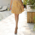 Img 8 - Women High Waist Ruffle Floral Mid-Length Short Printed Beach A-Line Skirt