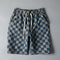 Summer Men Denim knee length Young Trendy Pants Loose Chequered Shorts