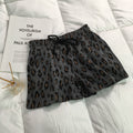 Img 3 - Leopard Stripes Shorts Casual Pants Women Outdoor Korean Loose High Waist Slim Look Elastic Wide Leg Hot