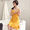 Cotton Pyjamas Women Summer Teens Camisole Solid Colored Sexy Dress Sleepwear