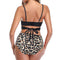 IMG 116 of Swimsuit Women Europe High Waist Two Piece Sexy Cross Leopard Stripes Bikini Swimwear