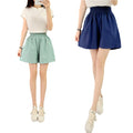 Img 5 - Summer Shorts Japanese Cotton Blend Slim Look Elegant Non Belt Loose High Waist Wide Leg Pants