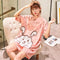 Cotton Pajamas Women Summer Short Sleeve Two-Piece Sets Cartoon Outdoor Casual Student Loungewear Sleepwear