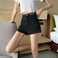 IMG 124 of Denim Shorts Women Summer High Waist Stretchable Hot Pants Hong Kong Vintage Sexy insPants Shorts