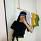 IMG 110 of Summer Korean Trendy High Waist Short Sleeve Solid Colored Feminine T-Shirt Women T-Shirt