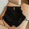 Img 4 - Sexy Design Fold Drawstring Denim Shorts Women Summer Thin High Waist Slim Look All-Matching A-Line Hot Pants