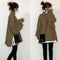 Women Solid Colored Elegant Japanese Office Casual Two-Piece Sets Sweatshirt Outerwear