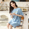 Summer Short Sleeve Mid Length Women Cotton Cozy Round-Neck Pyjamas Europe Loungewear Sleepwear