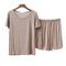 Img 5 - Summer Modal Round-Neck Short Sleeve Shorts Pajamas Sets Thin Plus Size Loose Two-Piece Loungewear Women