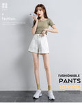 Img 9 - Summer High Waist Denim Shorts Women Loose Slim Look Popular Casual A-Line Hot Pants