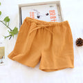 IMG 112 of Japanese Fresh Looking Double Layer Cotton Pajamas Pants Women Summer Loose Thin Home Mid-Length Shorts