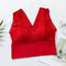 Sexy Bralette Innerwear Lace Plus Size UBare Back V-Neck Pad No Metal Wire Sporty Tank Top Activewear