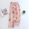 Summer Women Pajamas Double Layer Thin Home Pants Cotton Japanese Loose Casual Long Sleepwear