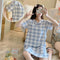 Img 2 - Pajamas Summer Pregnant Woman Pyjamas Women Adorable Printed Home Short Sleeve