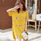 Pajamas Women Summer Adorable Cartoon Short Sleeve Pyjamas Student Outdoor Loungewear Sleepwear