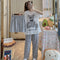 Img 4 - Factory SaleThree-Piece Pajamas Women Summer Short Sleeve Long Pants Plus Size ShopeeSoutheast Asia Loungewear