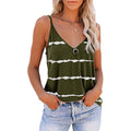Img 1 - Summer Europe Women Sexy Sleeveless Camisole V-Neck Striped Printed T-Shirt Tops Camisole
