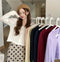 IMG 129 of chicShort Sweater Thin Solid Colored Bare Belly Tops Women Trendy Cardigan Outerwear