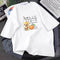 Img 9 - White Printed Short Sleeve T-Shirt Women insSummer Tops Loose Korean Couple Half Sleeved