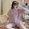 Img 2 - Summer Cardigan Pajamas Women Short Sleeve Shorts Korean Cartoon Loungewear Sets