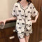 Pajamas Women Summer Silk Thin Short Sleeve INS Adorable Two-Piece Sets Elegant Sleepwear