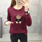 IMG 108 of Round-Neck Sweatshirt Women Thin Loose Korean Alphabets Printed Student Undershirt Colourful Tops Outerwear
