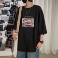 Img 18 - Summer Men Korean Popular Loose Casual Round-Neck Tops Solid Colored Short Sleeve T-Shirt