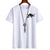 Img 5 - Summer Short Sleeve T-Shirt Undershirt Tops Loose Trendy Half Sleeved White Round-Neck