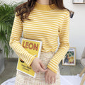 Half-Height Collar Striped Sweater Women Loose Pullover All-Matching Korean Matching Tops Outerwear