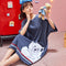 Img 2 - Pyjamas Women Summer Short Sleeve Skirt Cotton Pajamas Student Korean Adorable Loose Loungewear Dress