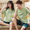 Couple Pajamas Summer Short Sleeve Cotton Thin Plus Size Loose Men Women Sets Cartoon Loungewear Sleepwear