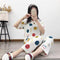 Pajamas Women Summer Sets Short Sleeve Long Pants Casual Adorable Cartoon Thin Home Loungewear Two-Piece Sleepwear