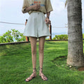 IMG 110 of Casual Shorts Women Summer Skorts Korean High Waist Wide Leg Pants Loose Student Cargo Mid-Length Shorts