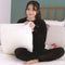 Img 1 - Plus Size Fairy-Look Warm Pants Sets Thick Pajamas Loungewear