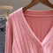 IMG 121 of All-Matching Short Matching Loose Popular Long Sleeved V-Neck Sweater Cardigan Tops Women Outerwear