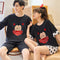 Summer Couple Pajamas Cotton Short Sleeve Shorts Men Cartoon Women Loungewear Sets Sleepwear