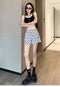 IMG 115 of Popular Alphabets Printed Shorts Women Korean Summer All-Matching High Waist Slim Look Elastic Hong Kong Wide Leg Pants Hot Shorts