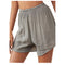 Img 5 - Europe Popular Solid Colored Fold Casual Elastic Waist Shorts Women