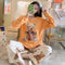 Pajamas Women Cotton Long Sleeved Student Japan/Korea Cartoon Adorable Loungewear Outdoor Summer Sleepwear