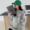 Loose Sweatshirt Women Thin Korean INS Trendy BF Lazy Round-Neck Long Sleeved Tops Outerwear