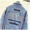 IMG 114 of Korean All-Matching Bling Embroidery Denim Women Loose bf Tops Short Jacket Outerwear