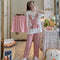 Img 9 - Factory SaleThree-Piece Pajamas Women Summer Short Sleeve Long Pants Plus Size ShopeeSoutheast Asia Loungewear