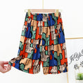 IMG 135 of Drawstring Cotton Pajamas Pants Women Summer Home Mid-Length Thin Adorable Japanese Loose Outdoor Beach Shorts