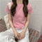 Img 6 - Niche Short Sleeve T-Shirt Women Summer Undershirt Korean Slim Look Tops ins