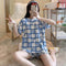 Pajamas Women Summer Short Sleeve Shorts Cartoon Casual Outdoor Round-Neck Loungewear Sets Sleepwear