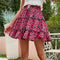 Img 9 - Women High Waist Ruffle Floral Mid-Length Short Printed Beach A-Line Skirt