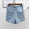 IMG 131 of Summer Korean High Waist Straight Denim Shorts Women Loose Slim Look A-Line Hot Pants Shorts